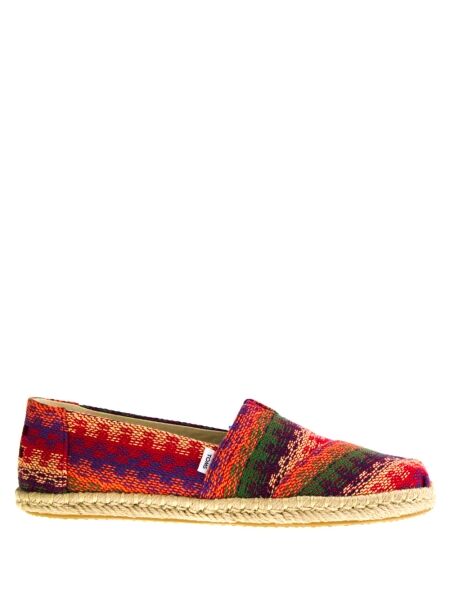 Toms Dames slip-ons multi rood