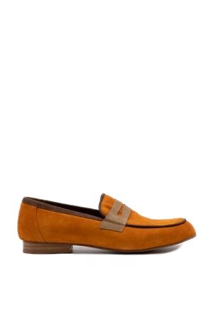 Belang dames mocassins oranje combi