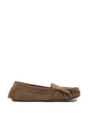 BTMR dames mocassins beige suede