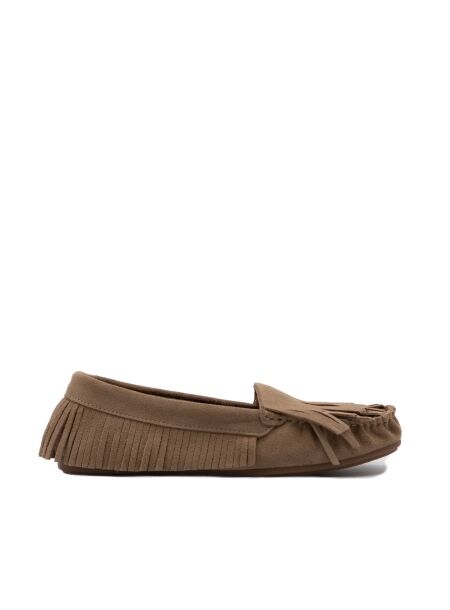 Btmr Dames mocassins beige suede