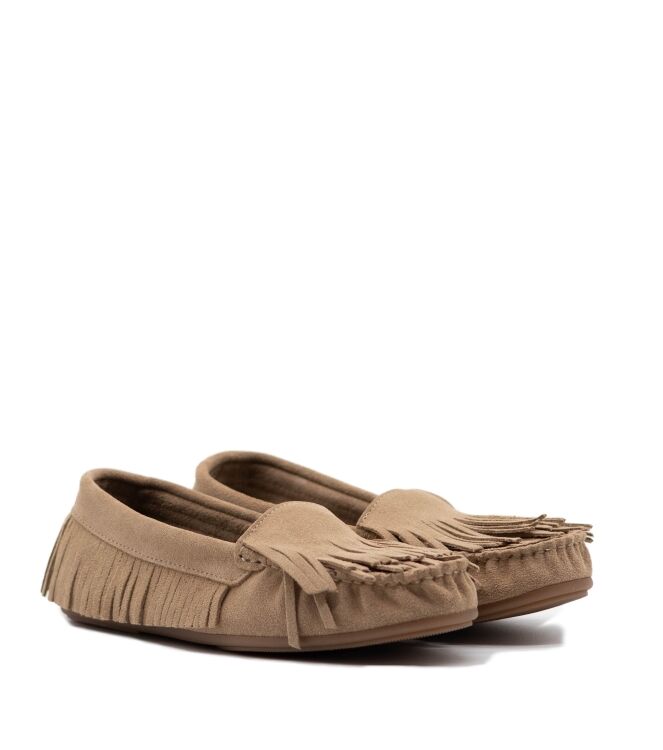 BTMR dames mocassins beige suede 05 beige Direct leverbaar uit de webshop van www.taft.nl/