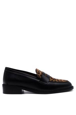 KMB Shoes dames mocassins zwart leopard