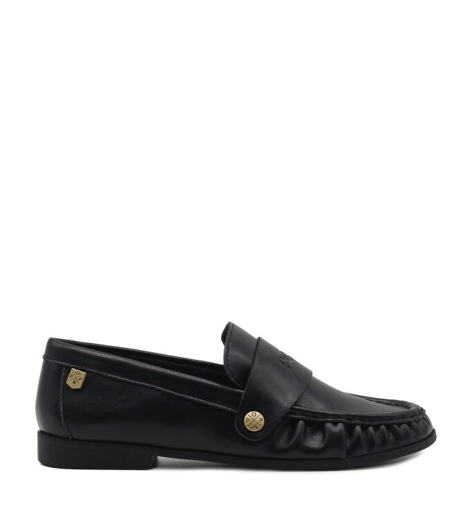 Popa Popa dames moccasins zwart Yao Negro Popa Dames Mocassins in Zwart online kopen
