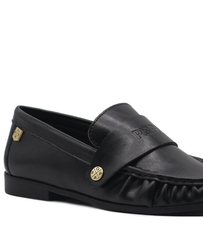 Popa Popa dames moccasins zwart Yao Negro Popa Dames Mocassins in Zwart online kopen