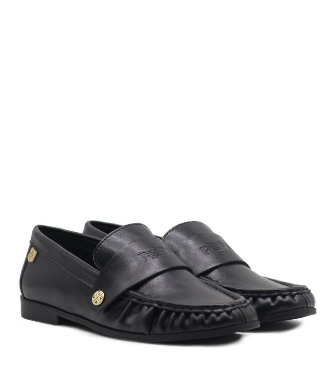 Popa Popa dames moccasins zwart Yao Negro Popa Dames Mocassins in Zwart online kopen