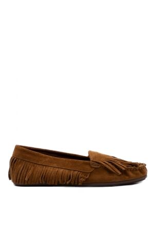 BTMR dames mocassins bruin suede