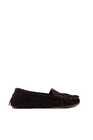 BTMR dames mocassins bruin suede