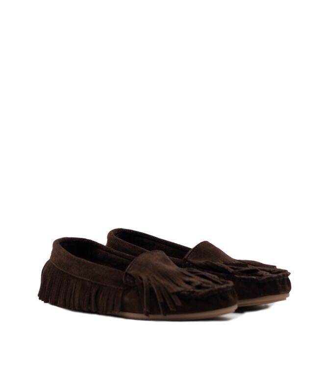 BTMR dames mocassins bruin suede 62 bruin suede/nubuck Direct leverbaar uit de webshop van www.taft.nl/
