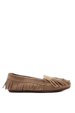 BTMR dames mocassins naturel suede