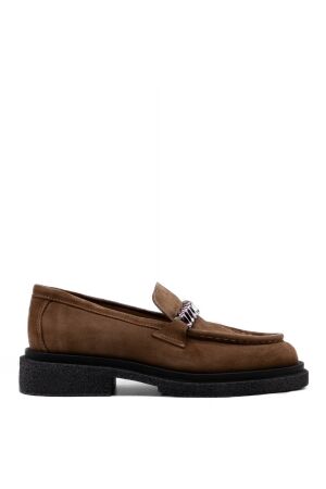 Melik dames mocassins cognac suede