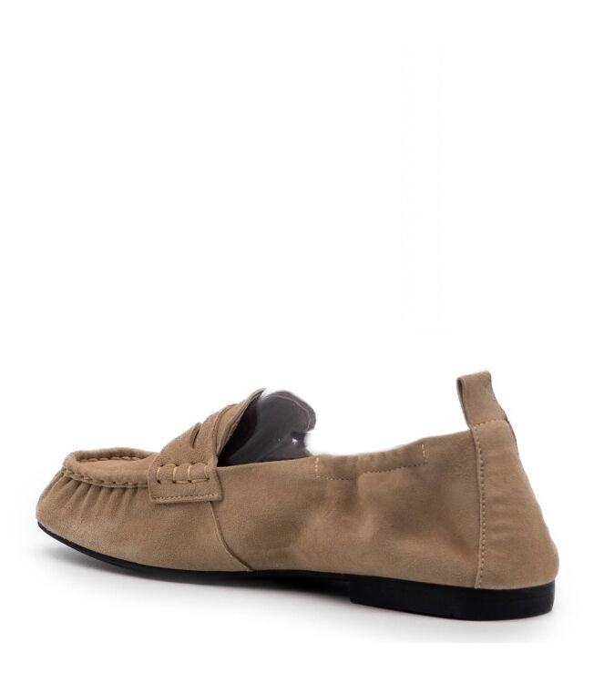 Copenhagen Studios Copenhagen Studios dames mocassins naturel Suede Sand Copenhagen Studios Dames Mocassins in Naturel online kopen