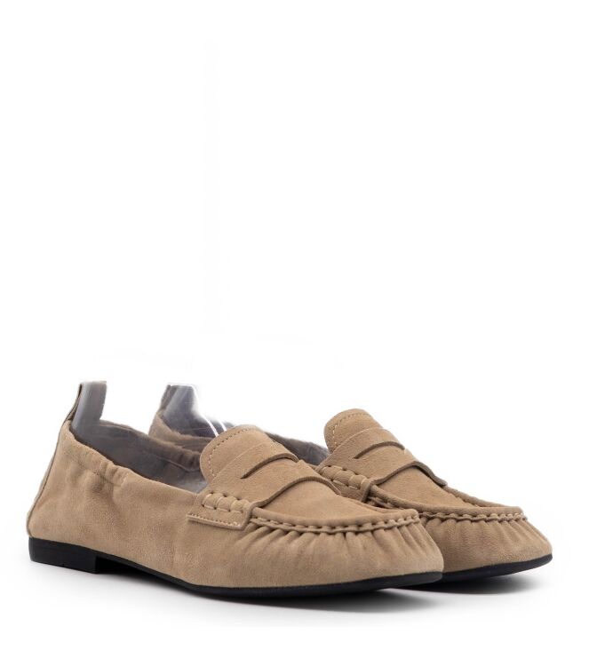 Copenhagen Studios Copenhagen Studios dames mocassins naturel Suede Sand Copenhagen Studios Dames Mocassins in Naturel online kopen