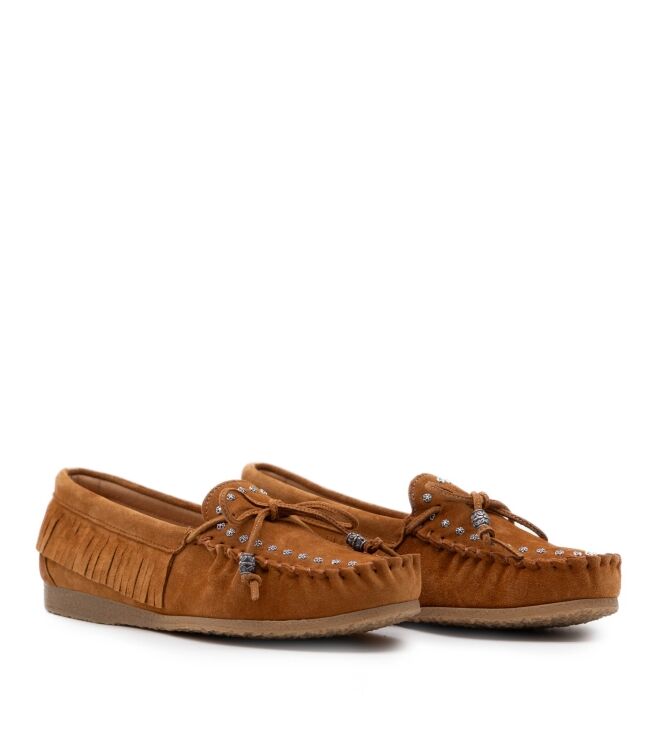 KMB Shoes Dames Mocassins in Naturel online kopen