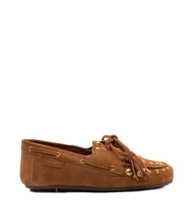 Lazamani dames mocassins cognac suede 72 naturel suede/nubuck Direct leverbaar uit de webshop van www.taft.nl/
