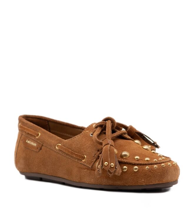 Lazamani dames mocassins cognac suede 72 naturel suede/nubuck Direct leverbaar uit de webshop van www.taft.nl/