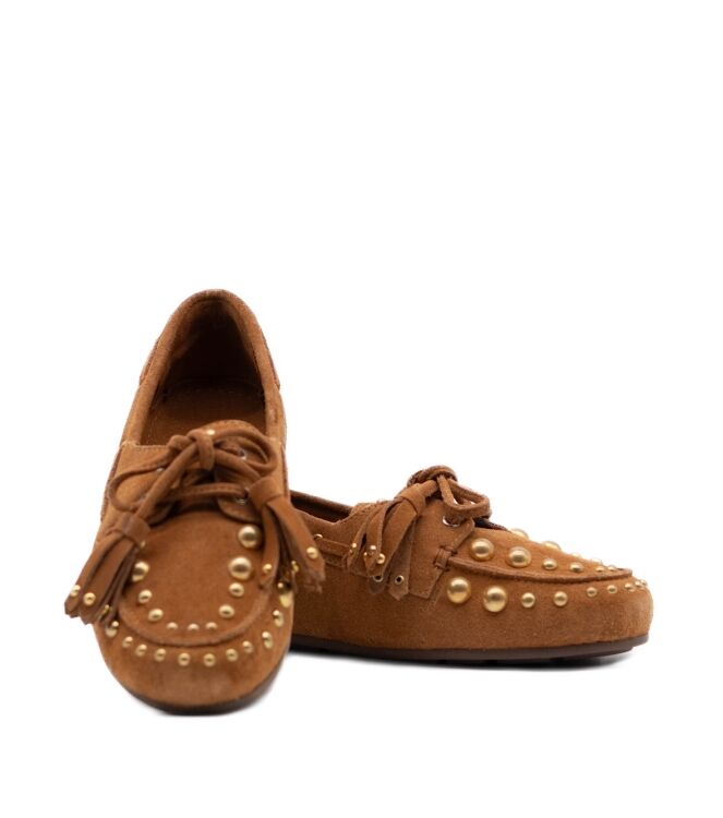 Lazamani dames mocassins cognac suede 72 naturel suede/nubuck Direct leverbaar uit de webshop van www.taft.nl/