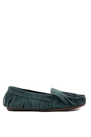 BTMR dames mocassins groen suede