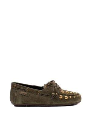 Lazamani dames mocassins groen suede