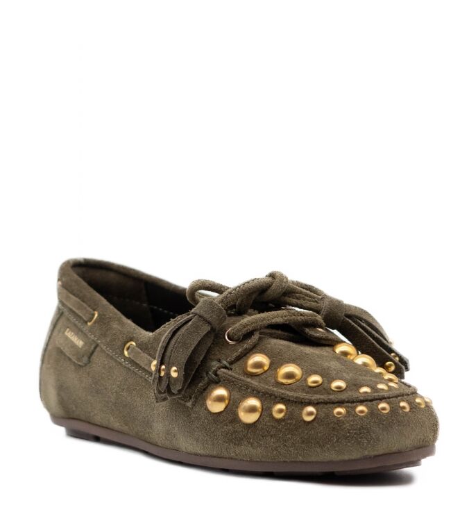 Lazamani dames mocassins groen suede 82 groen suede/nubuck Direct leverbaar uit de webshop van www.taft.nl/
