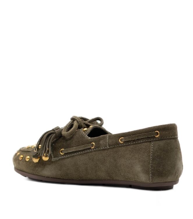 Lazamani dames mocassins groen suede 82 groen suede/nubuck Direct leverbaar uit de webshop van www.taft.nl/