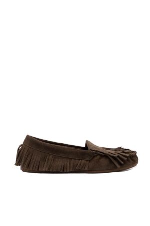 BTMR dames mocassins groen suede