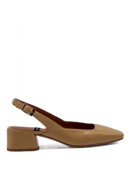 Angel alarcon Dames sling ballerina's geel lak