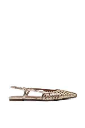 Bibi Lou dames ballerina rubberzolen goud