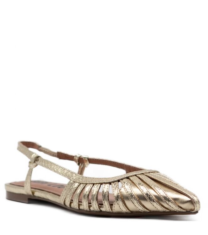 Bibi Lou Dames Puntige sling ballerina's in Goud online kopen 