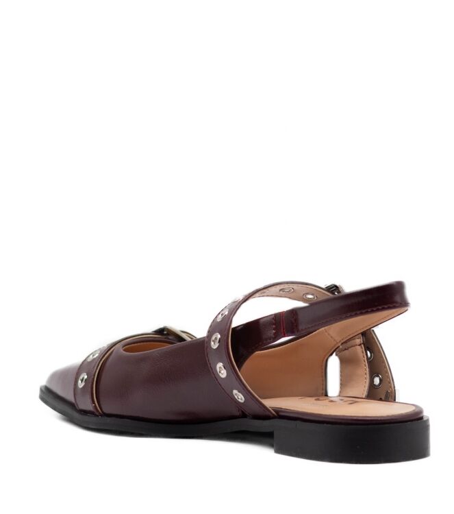 Posh by Poelman Dames Puntige sling ballerina's in Bordeau online kopen 