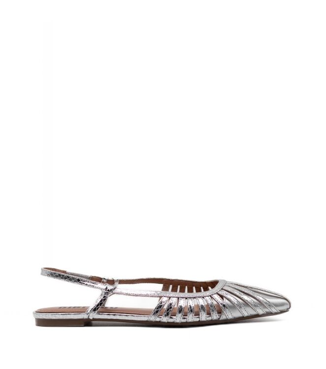 Bibi Lou Dames Puntige sling ballerina's in Zilver online kopen 