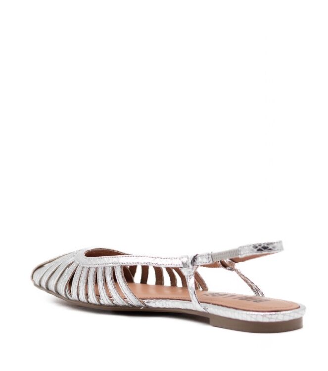 Bibi Lou Dames Puntige sling ballerina's in Zilver online kopen 