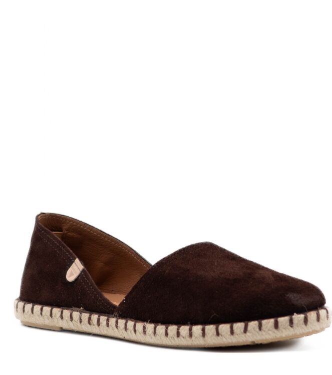 Verbenas Verbenas dames ballerina rubberzolen brui Serraje Marron Verbenas Dames ballerina's in Bruin online kopen