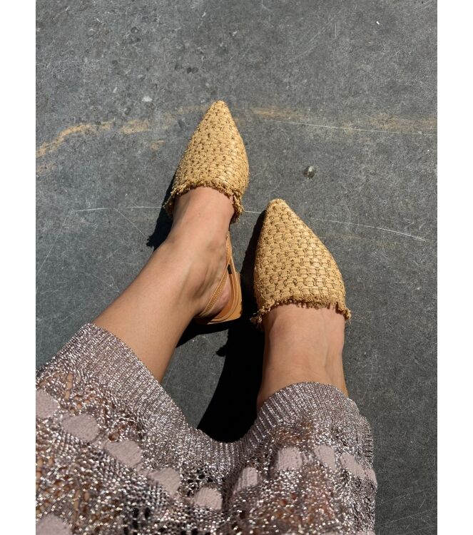 Angel Alarcon  Dames Sling Ballerina´s Naturel 