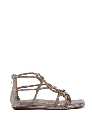 alma en pena dames sandalen goud taupe