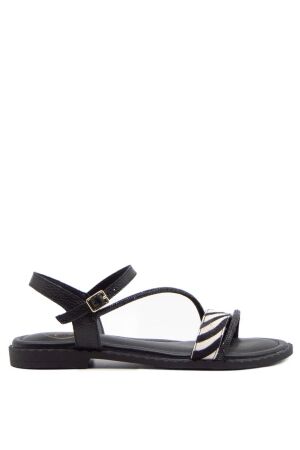 The Happy Monk dames sandalen zwart zeebra