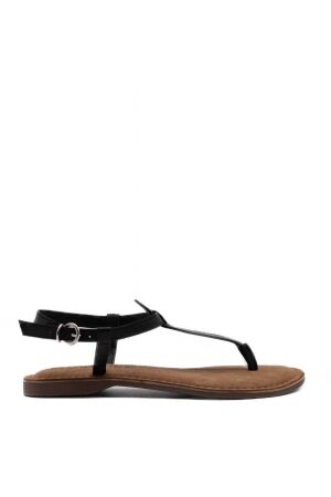 Lazamani dames sandalen rubberzolen zwart