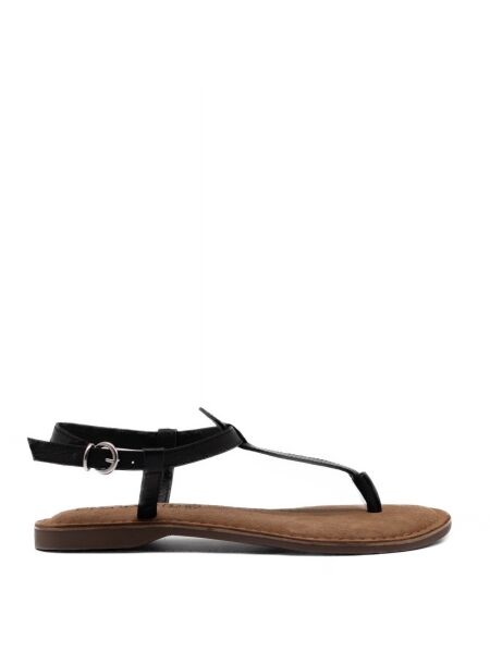 Lazamani Dames sandalen rubberzolen zwart