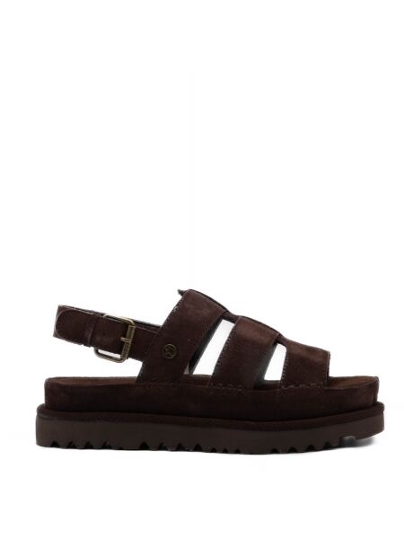 Warmbat Dames sandalen rubberzolen bruin