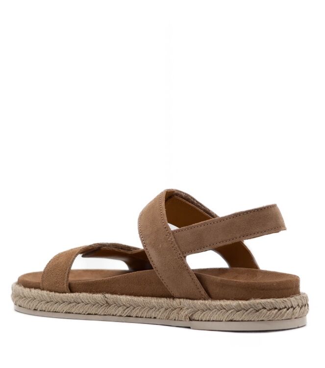 Panama Jack Panama Jack dames sandalen rubberzolen bruin Velour Cuero/Bark Panama Jack Dames Sandaal in Naturel online kopen