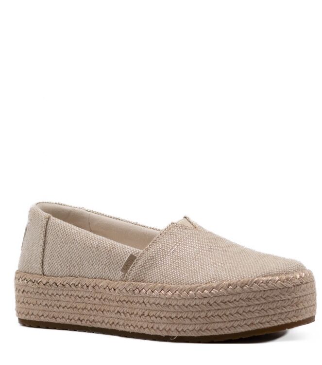 Toms Dames Espadrilles in Champagne Metallic Goud online kopen 