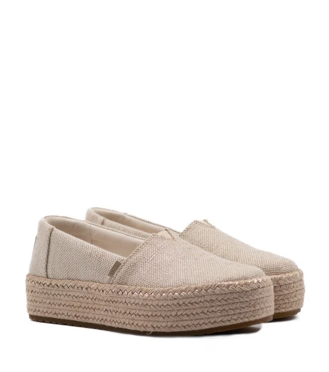 Toms Dames Espadrilles in Champagne Metallic Goud online kopen 