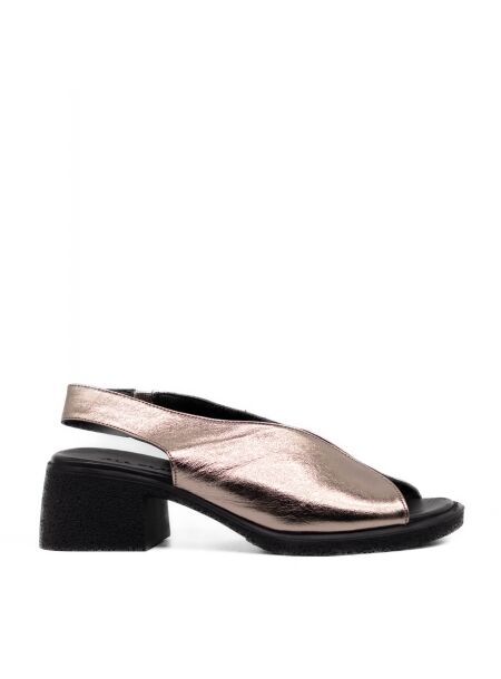 All black Dames sandalen rubberzolen goud