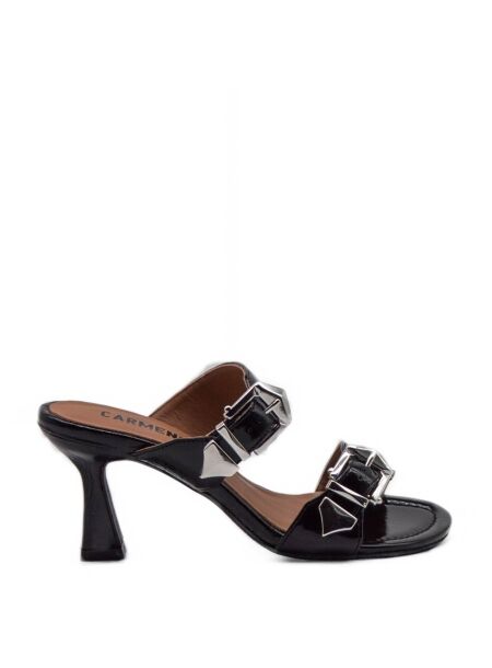Carmens Dames sandalen op hak zwart lak