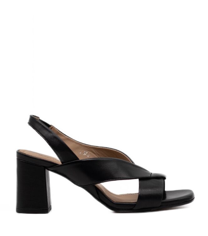 Rossano Bisconti Rossano Bisconti dames sandalen lerenzolen zwart Glove Nero Rossano Bisconti Dames Sandalen op hak in Zwart online kopen