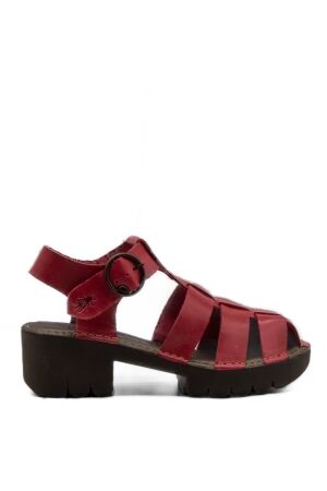 Fly London dames sandalen op hak rood