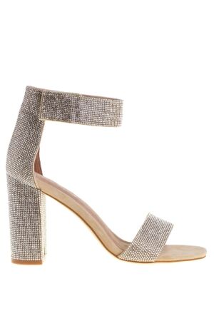 Jeffrey Campbell dames sandalen naturel glitter