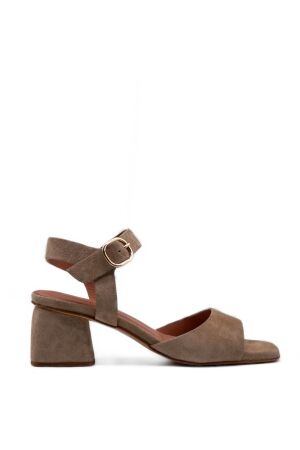 Rossano Bisconti dames sandalen op hak beige sued