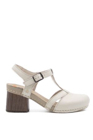 Art dames sandalen op hak wit