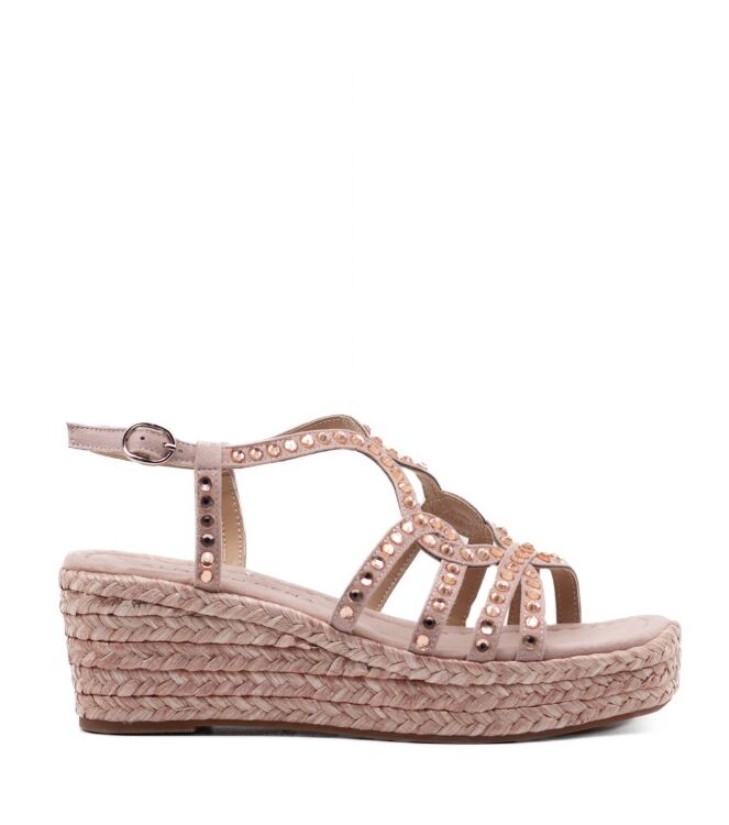 Alma en Pena Dames Platform Sandalen in Oud Roze online kopen 