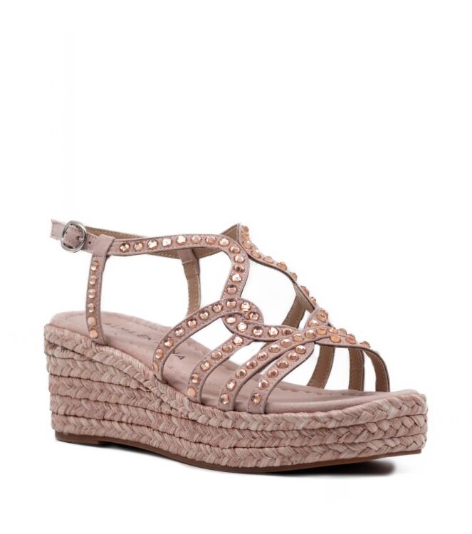 Alma en Pena Dames Platform Sandalen in Oud Roze online kopen 